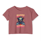"Happy Deathday" Clown Cropped Tee