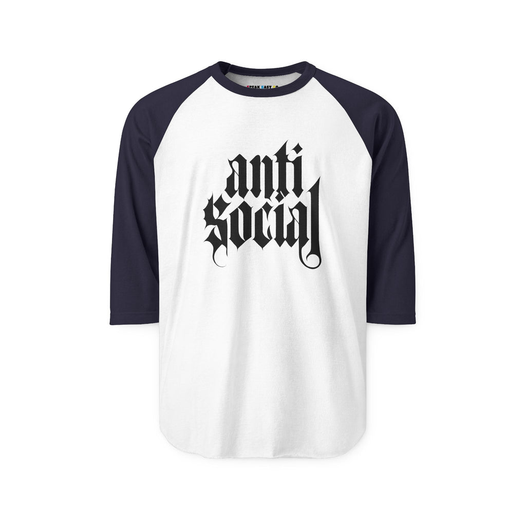 Anti-Social Three-Quarter Sleeve Raglan Shirt