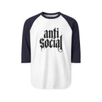 Anti-Social Three-Quarter Sleeve Raglan Shirt