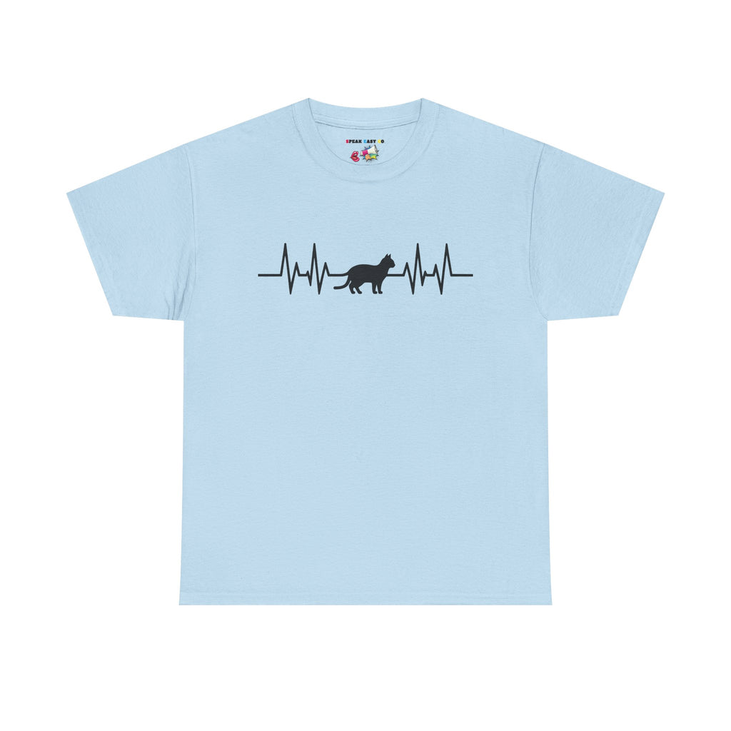 Black Cat Heartbeat Tee