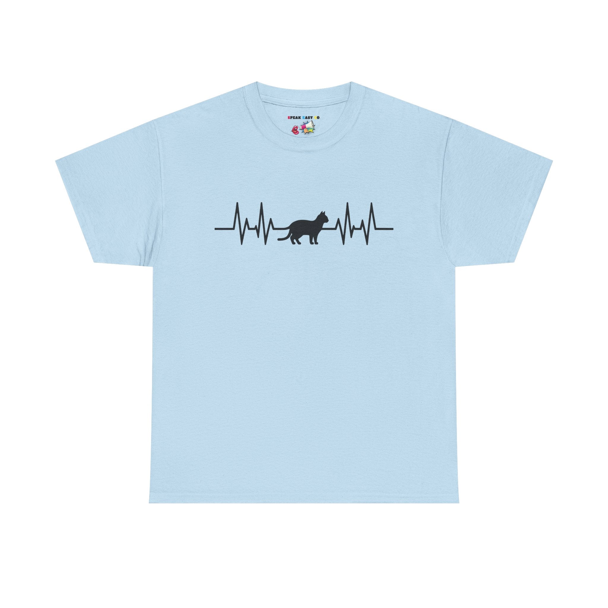 Black Cat Heartbeat Tee