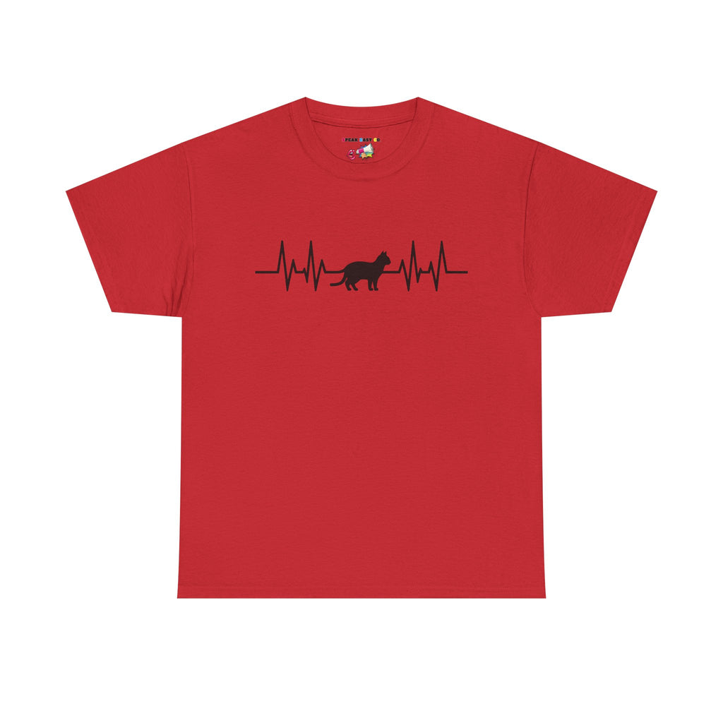Black Cat Heartbeat Tee