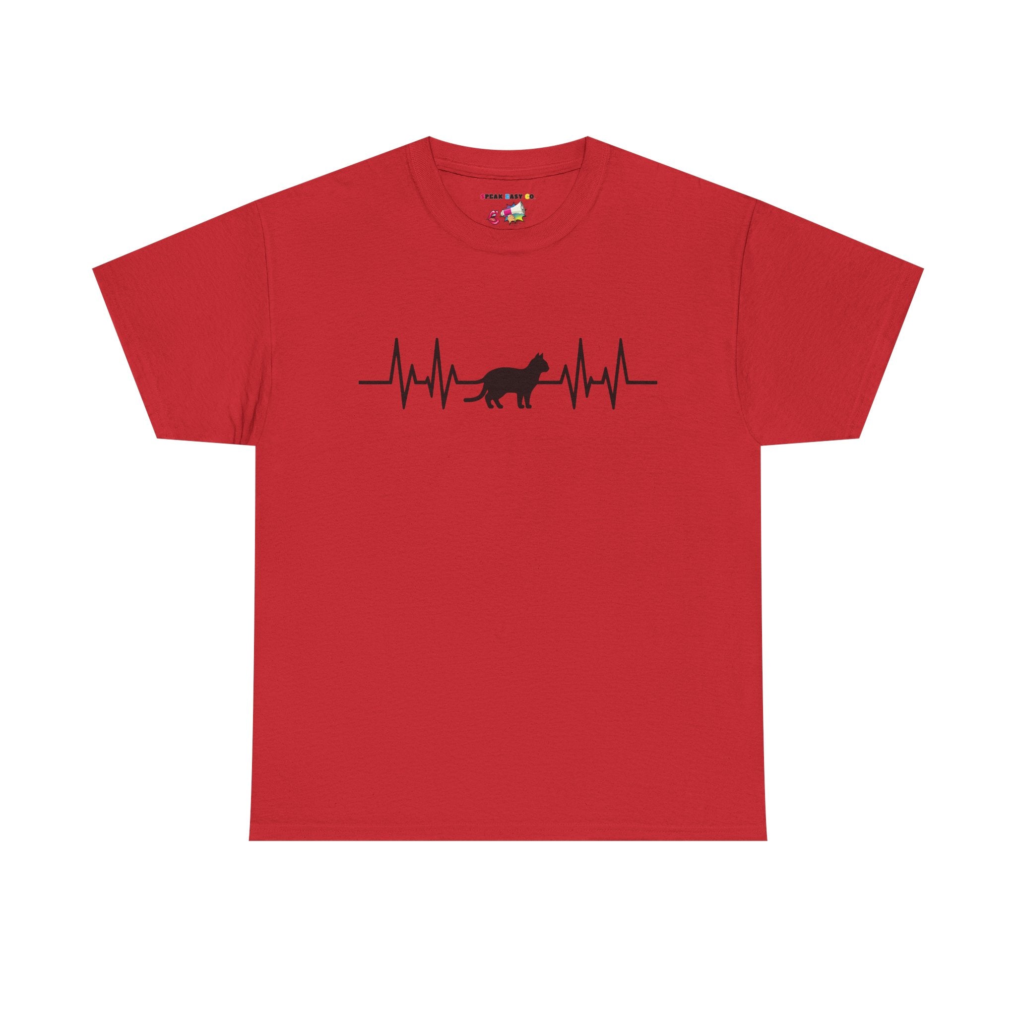 Black Cat Heartbeat Tee