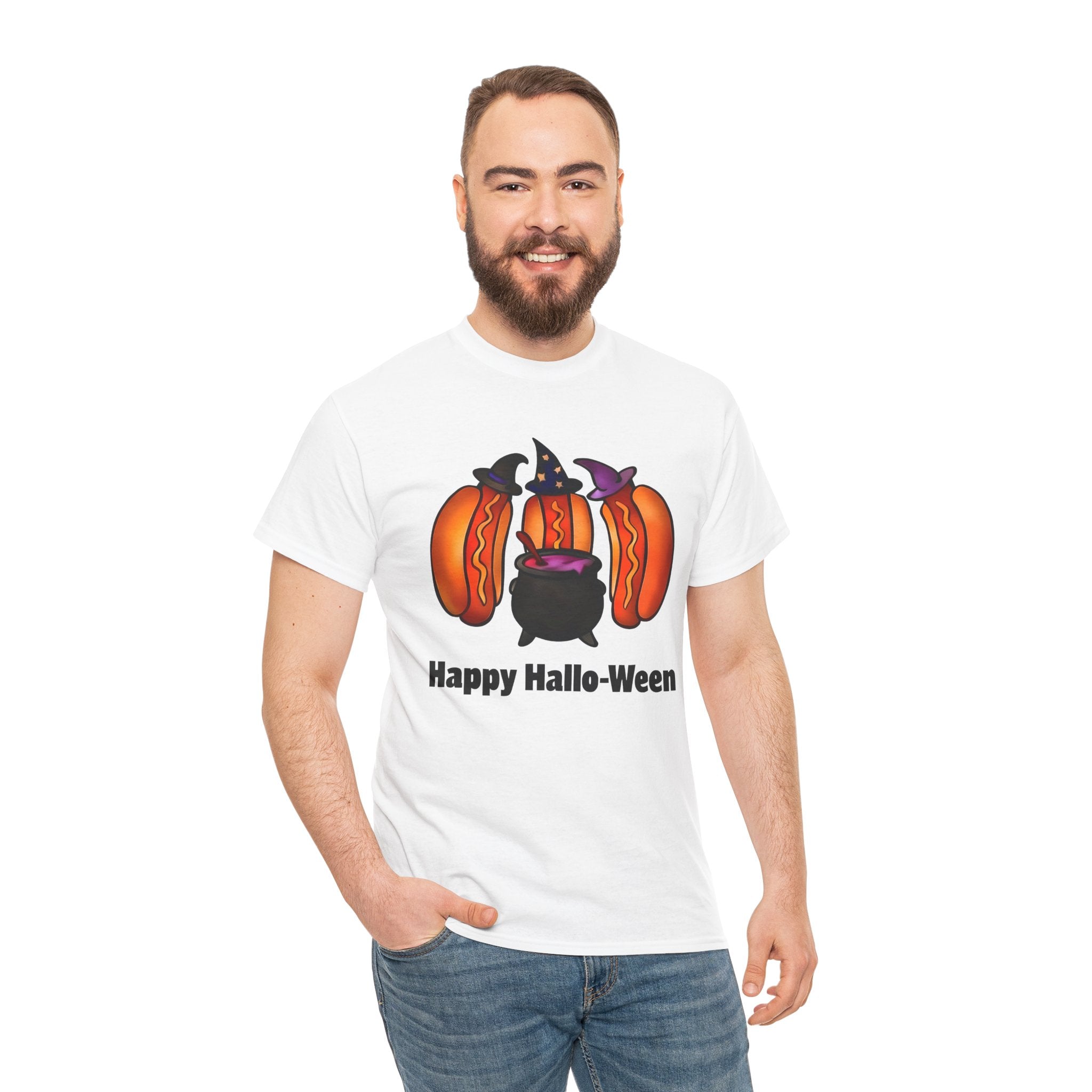 "Happy Hallo-Ween" Hotdog Witches Tee