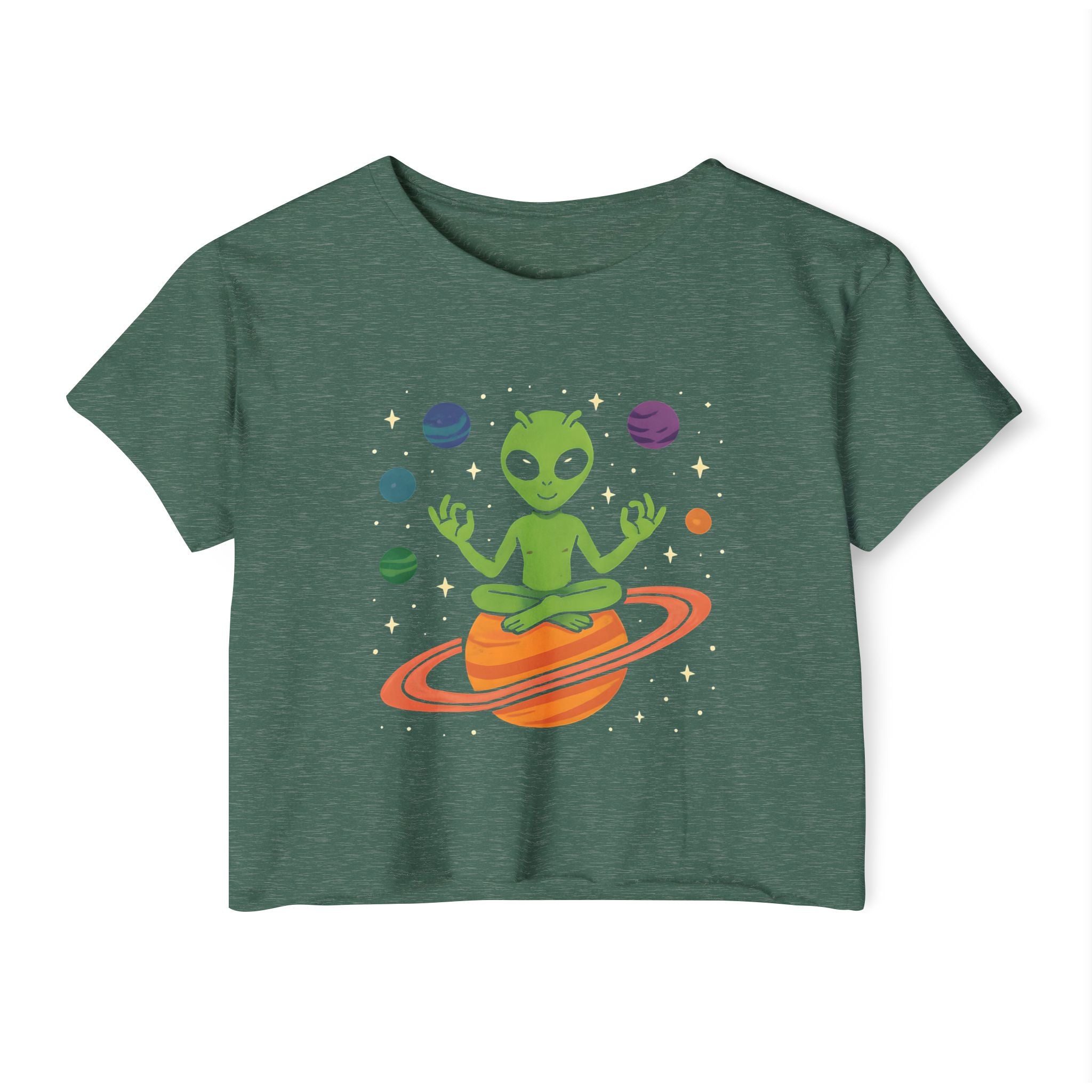 Galactic Alien Cropped Tee
