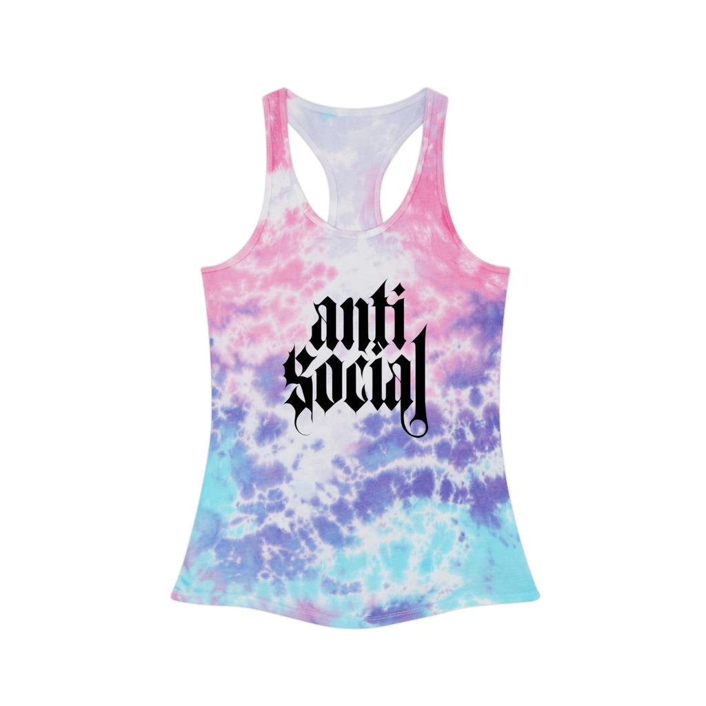 Anti-Social Tie Dye Racerback Tank Top