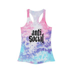 Anti-Social Tie Dye Racerback Tank Top