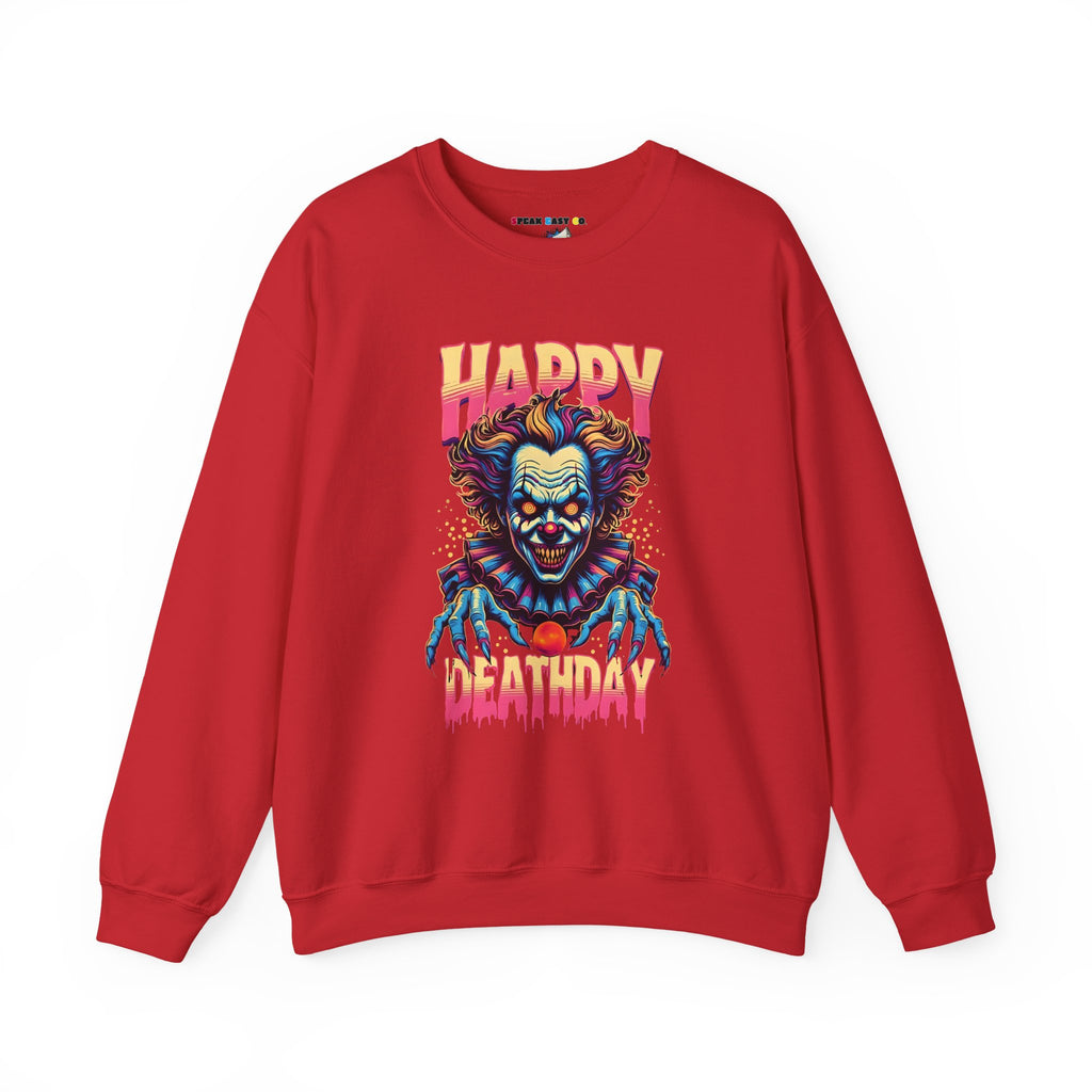 "Happy Deathday" Clown Crewneck Sweatshirt
