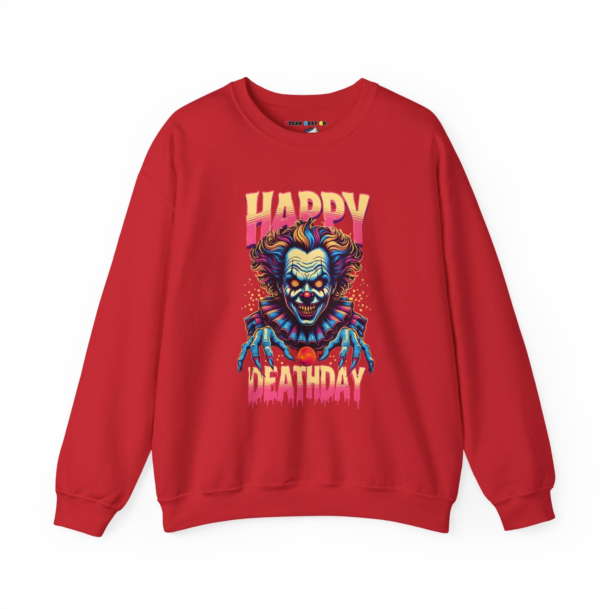 "Happy Deathday" Clown Crewneck Sweatshirt