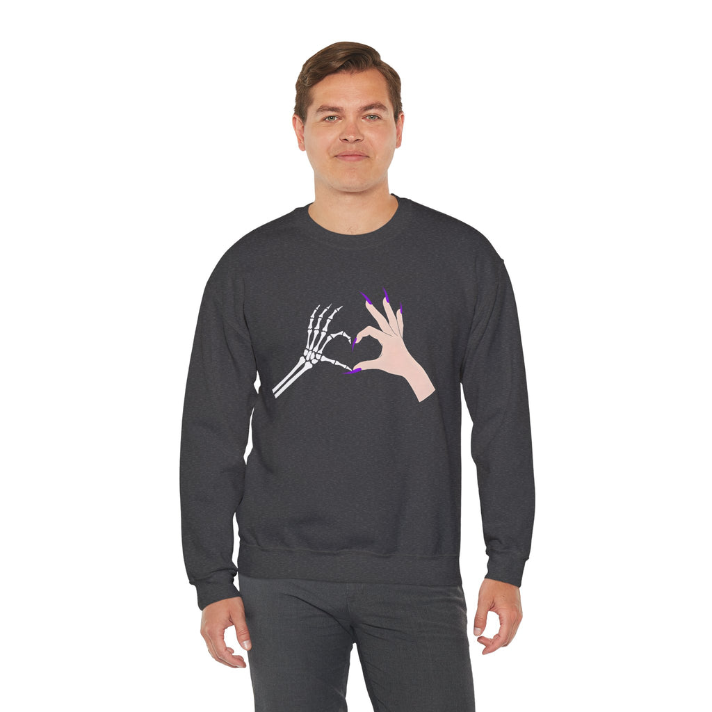 Skeleton Hand Heart Crewneck Sweatshirt