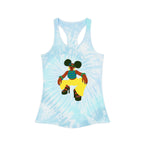 Afro Puffs Tie-Dye Racerback Tank