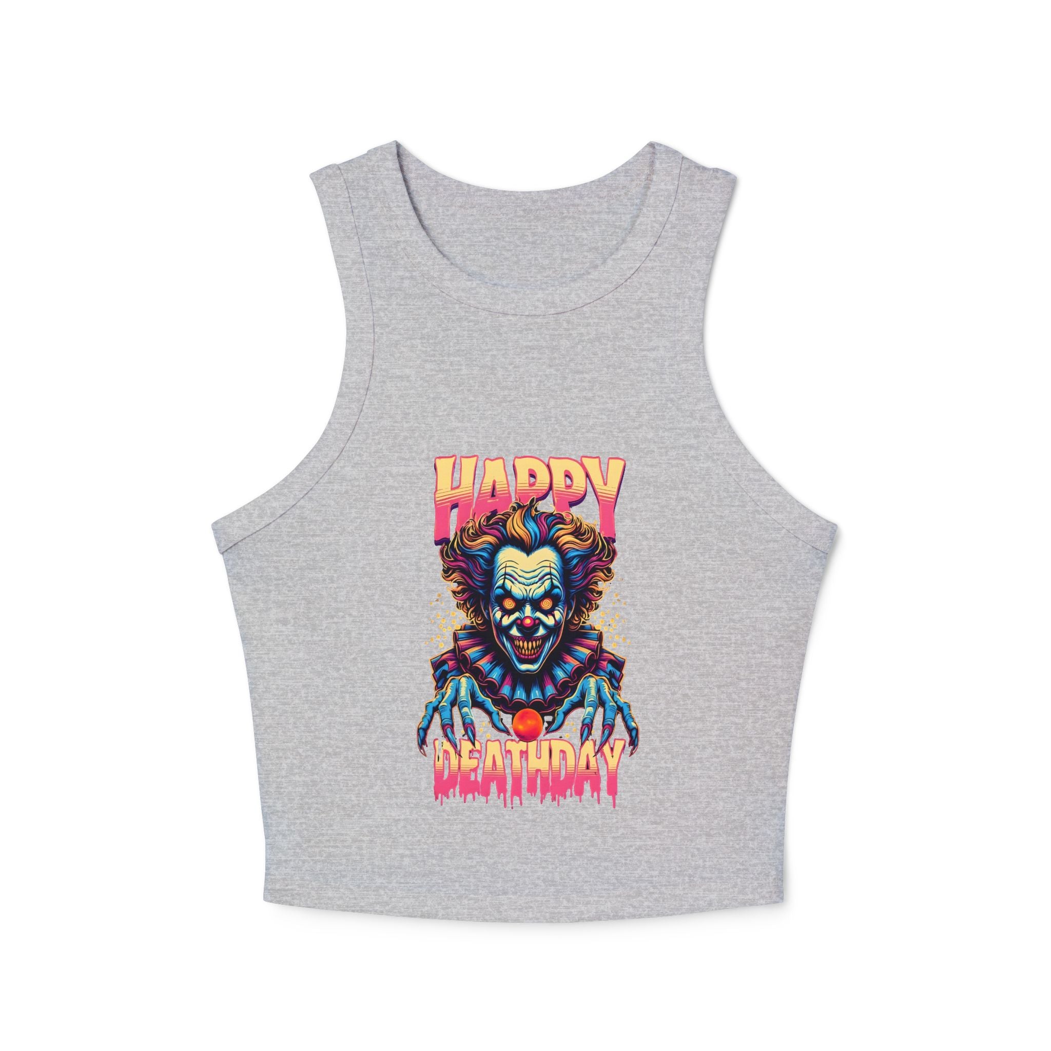 "Happy Deathday" Clown Cropped Tank