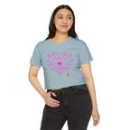 Spiderweb Heart Cropped Tee