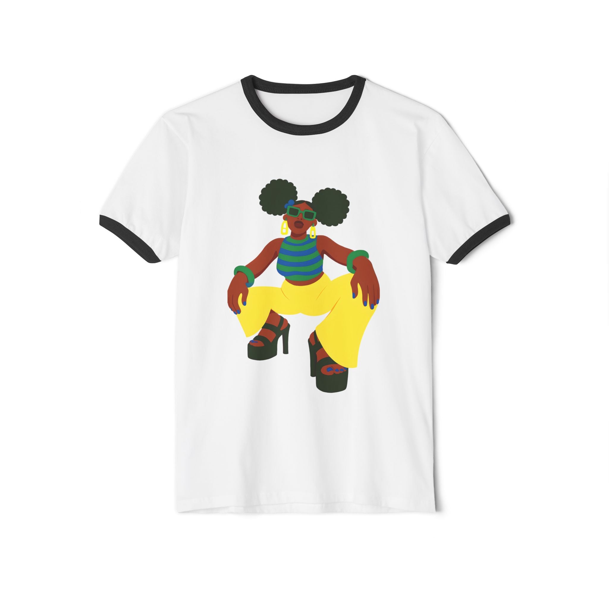 Afro Puffs Ringer Tee