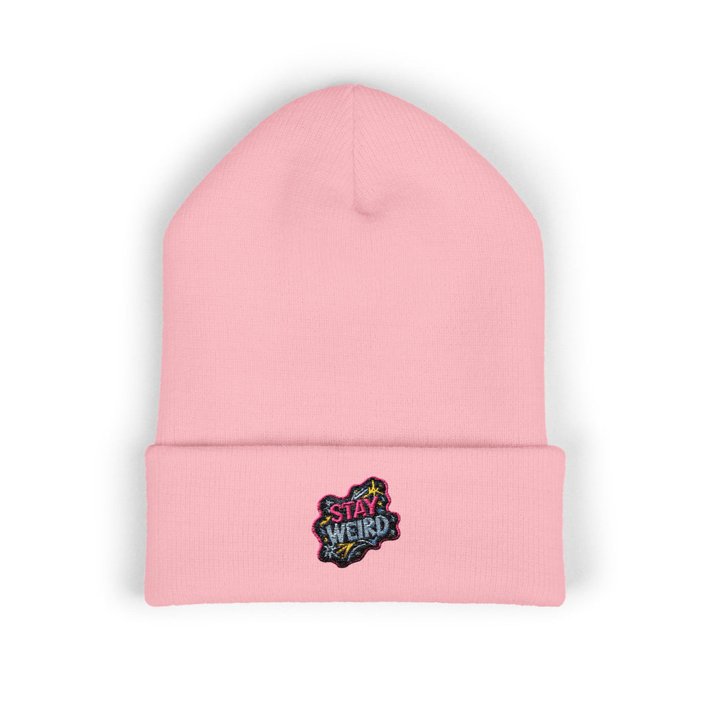 Embroidered Stay Weird Beanie