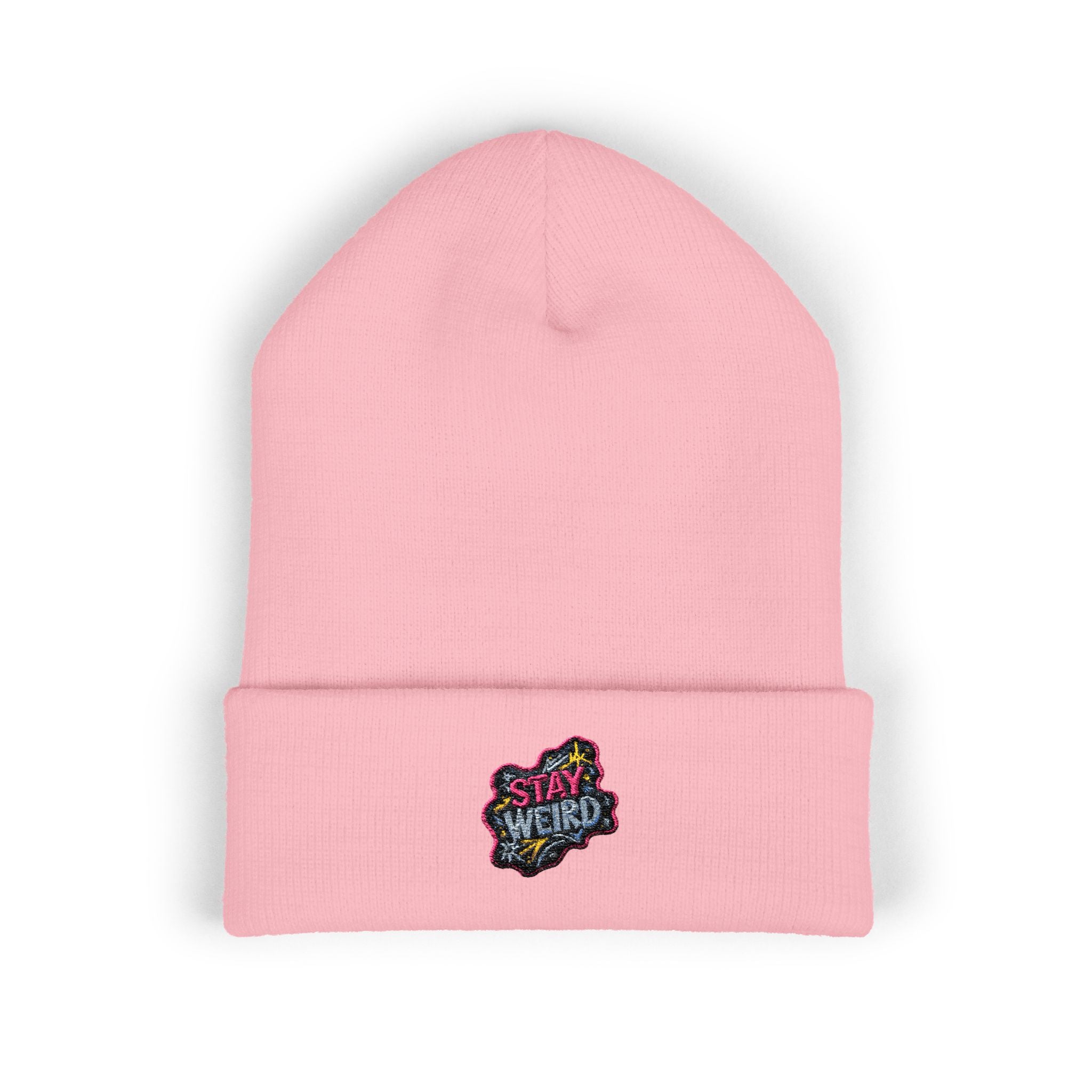 Embroidered Stay Weird Beanie