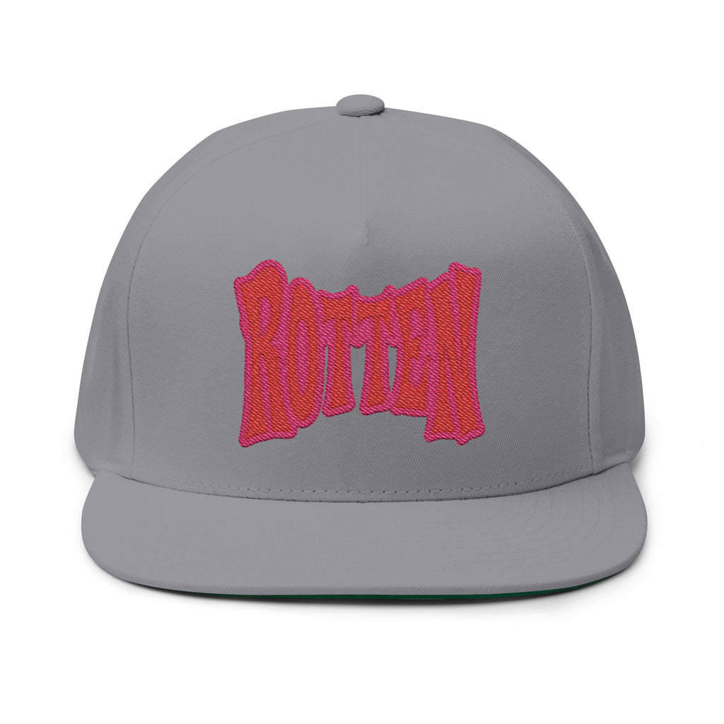Rotten Embroidered Flat Bill Cap,