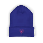 Spiderweb Heart Embroidered Cuffed Beanie