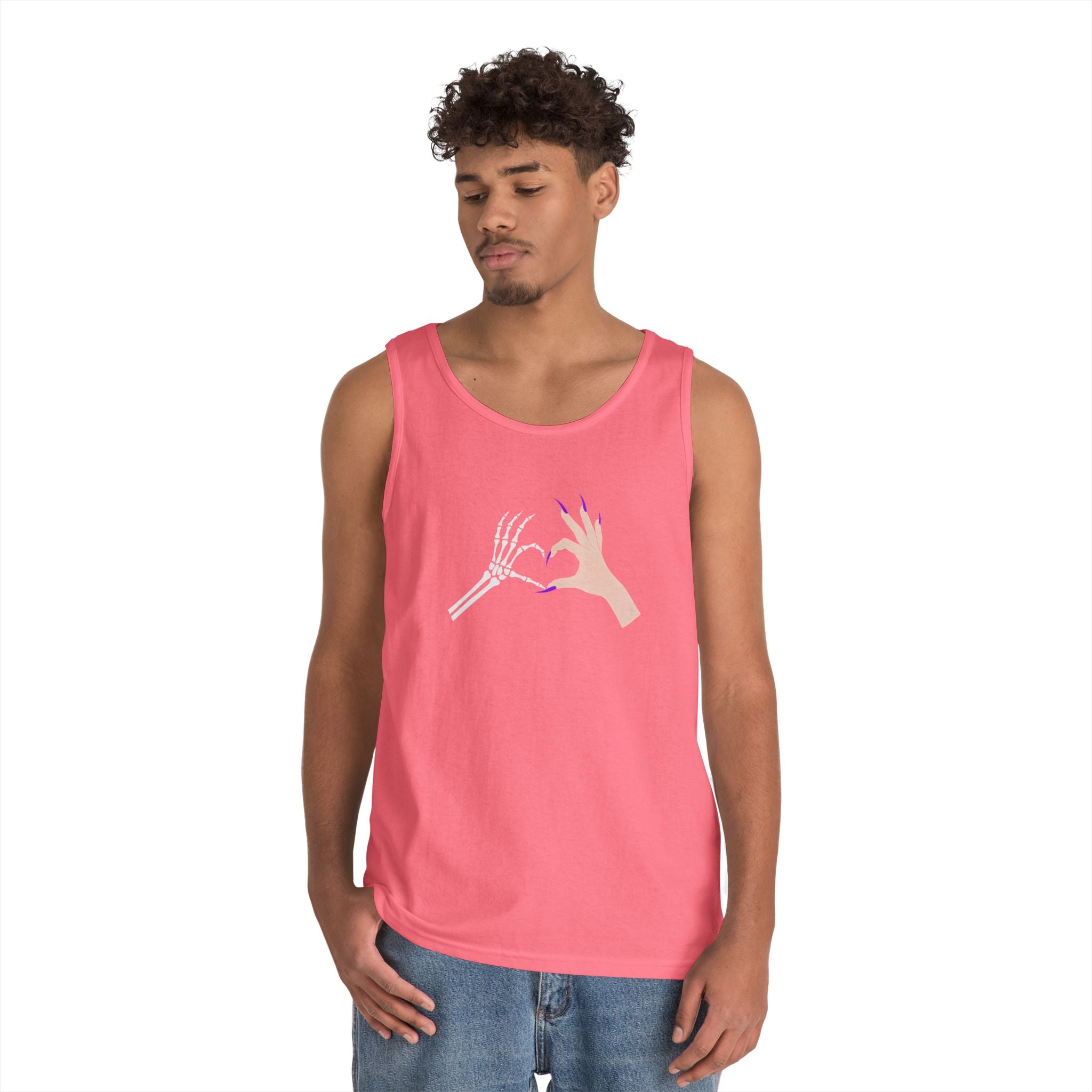 Skeleton Hand Heart Tank