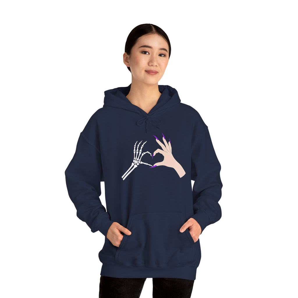 Skeleton Hand Heart Hoodie