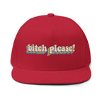 Bitch Please!- Embroidered Flat Bill Cap