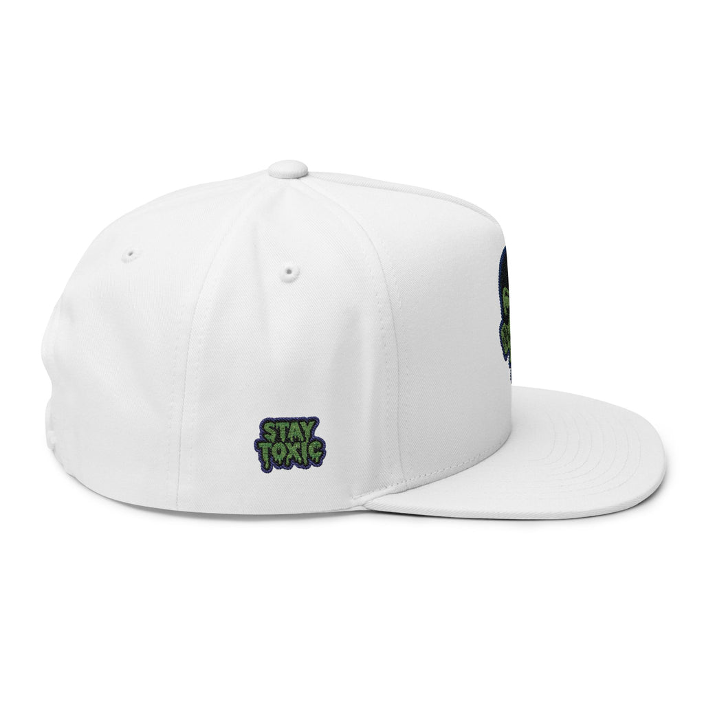 Embroidered Flat Bill Cap, Trendy Snapback Hat, Cool Streetwear Accessory, Unique Gift for Him, Casual Wear for All Seasons