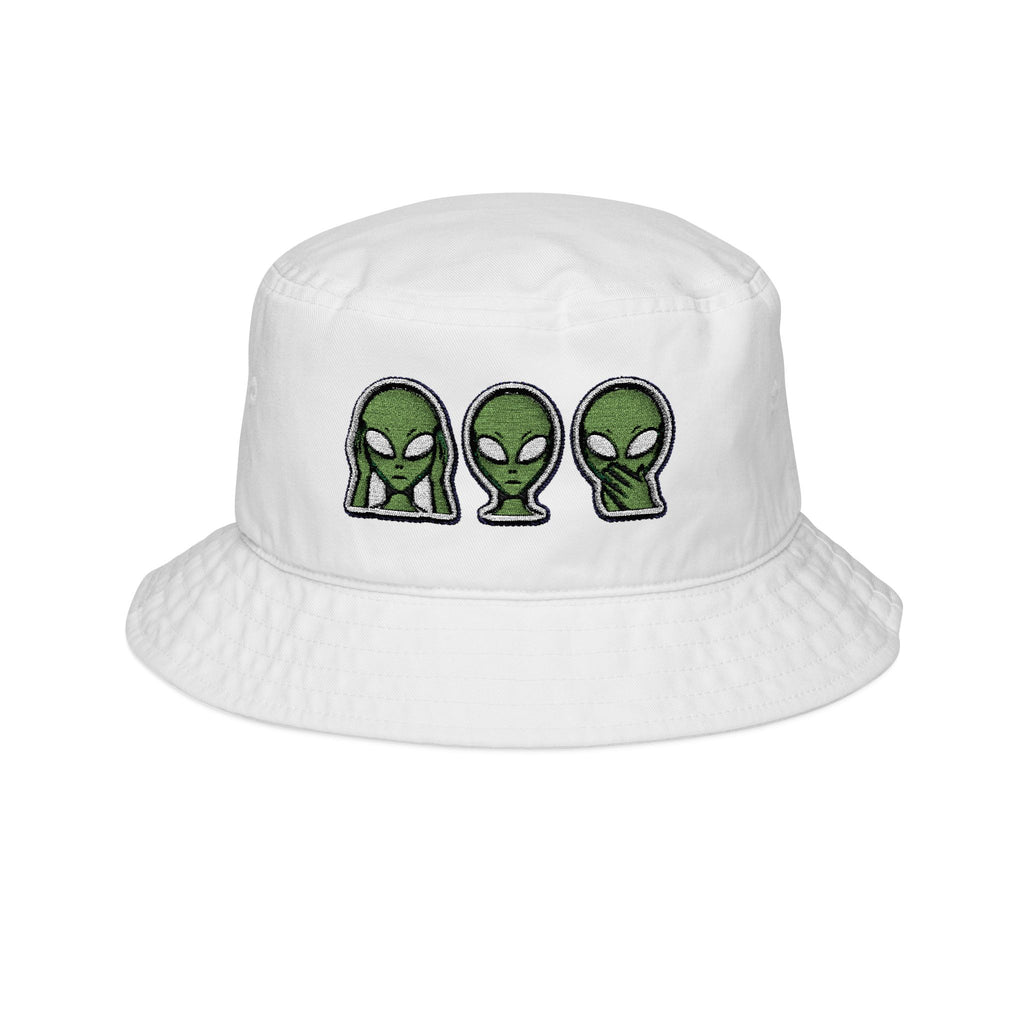 Alien Embroidered Bucket Hat