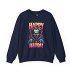 "Happy Deathday" Clown Crewneck Sweatshirt