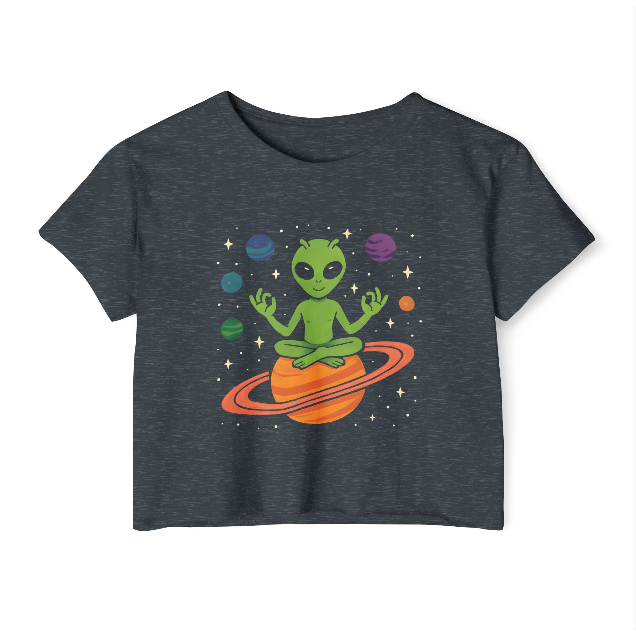 Galactic Alien Cropped Tee