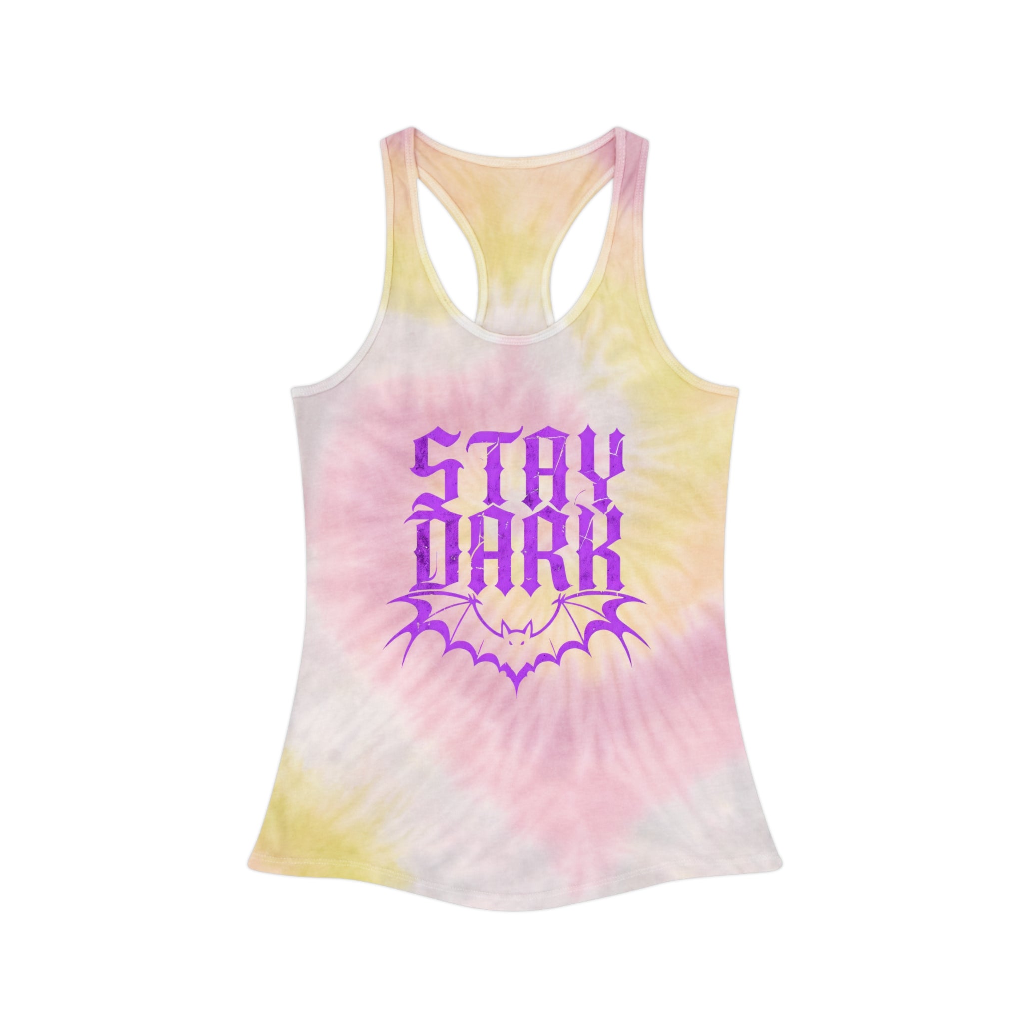 "Stay Dark" Tie-Dye Racerback Tank