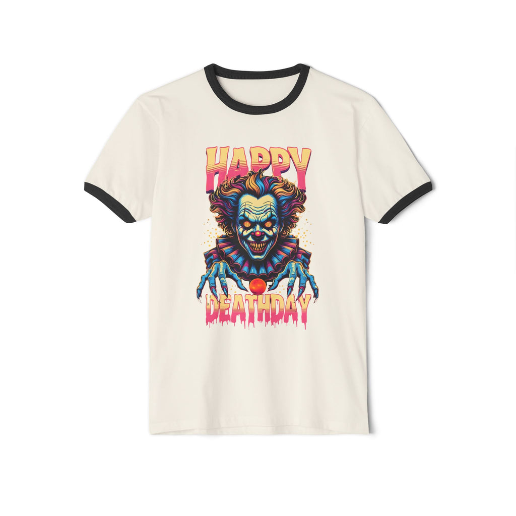 "Happy Deathday" Clown Ringer Tee