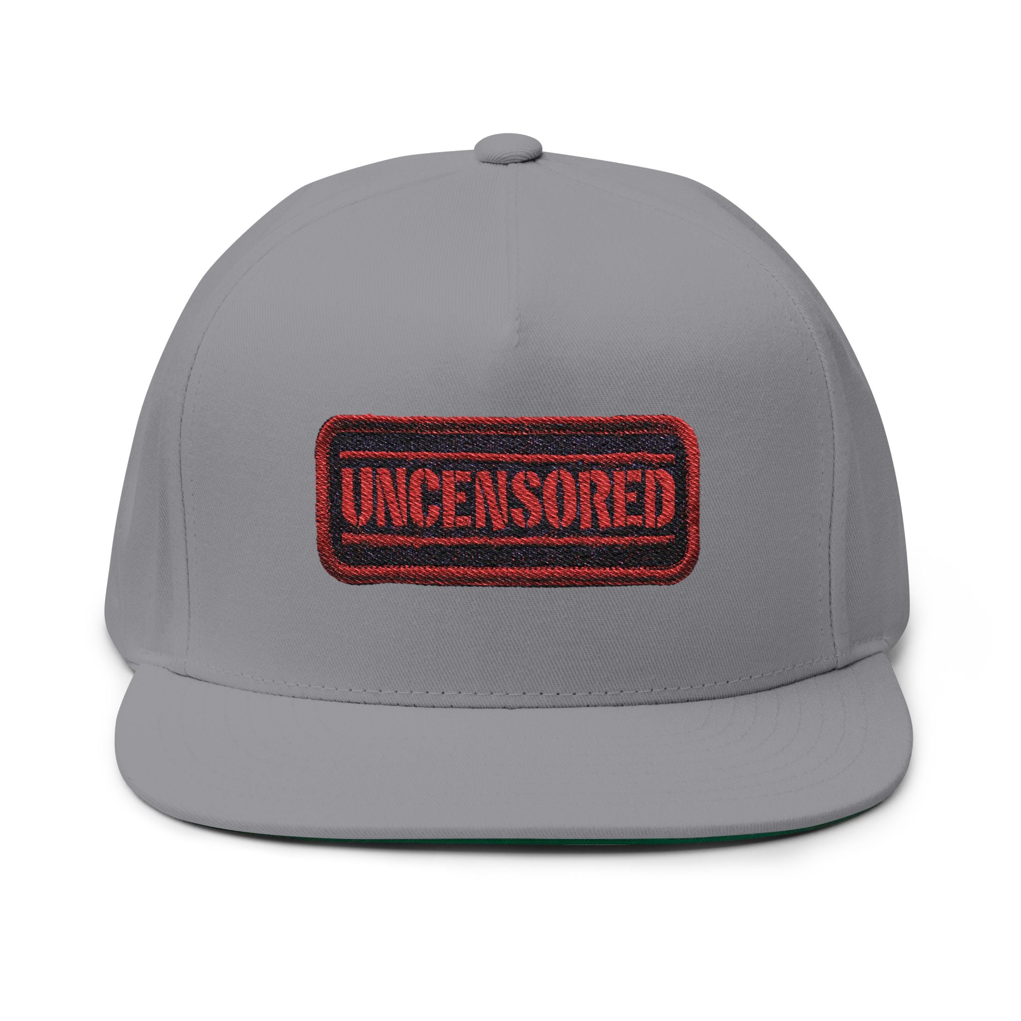 Uncensored Embroidered Flat Bill Cap