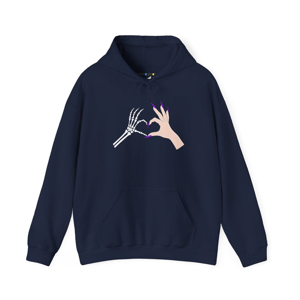 Skeleton Hand Heart Hoodie