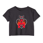 Edgy Bunny Heart Cropped Tee