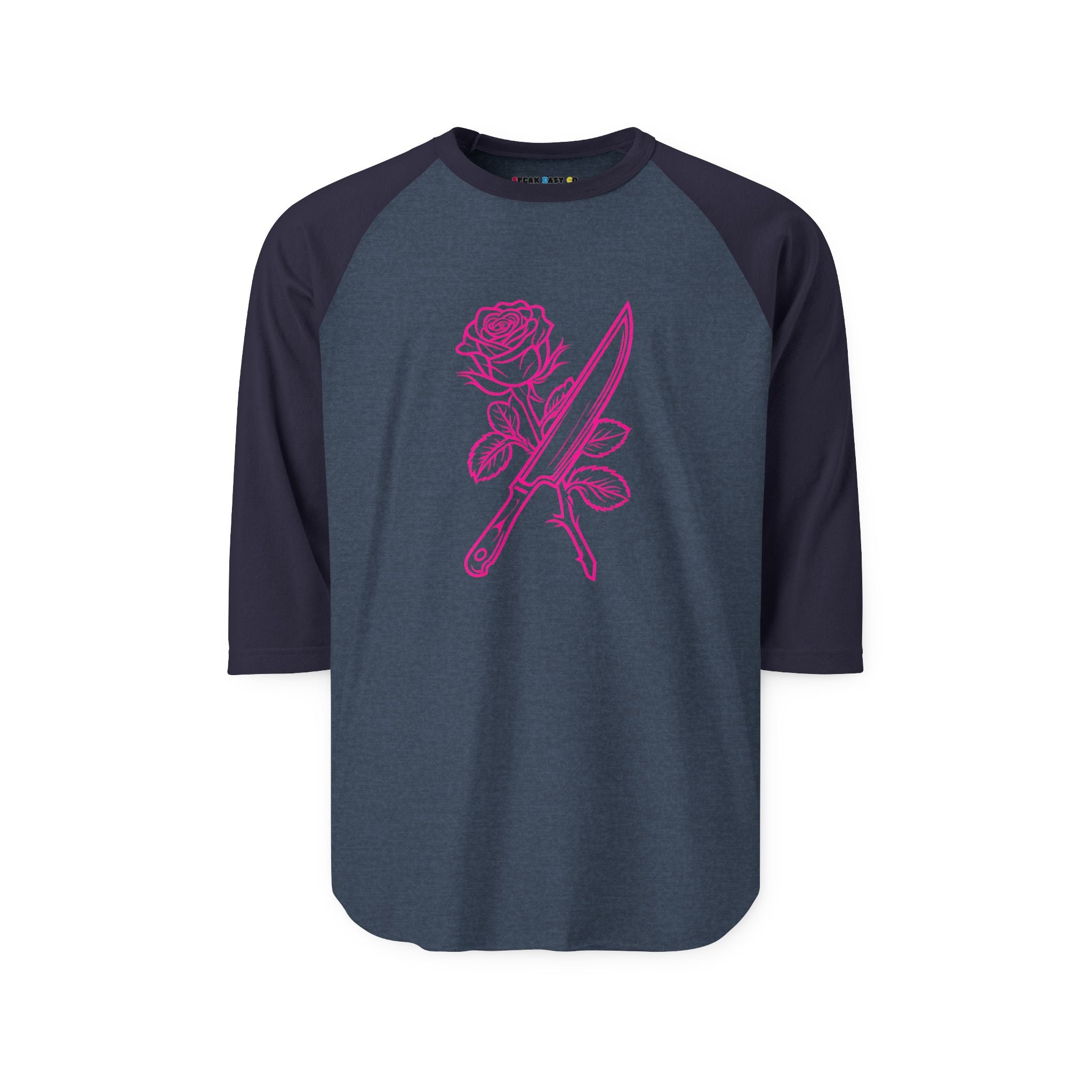 Rose & Knife 3/4th Sleeve Raglan Shirt