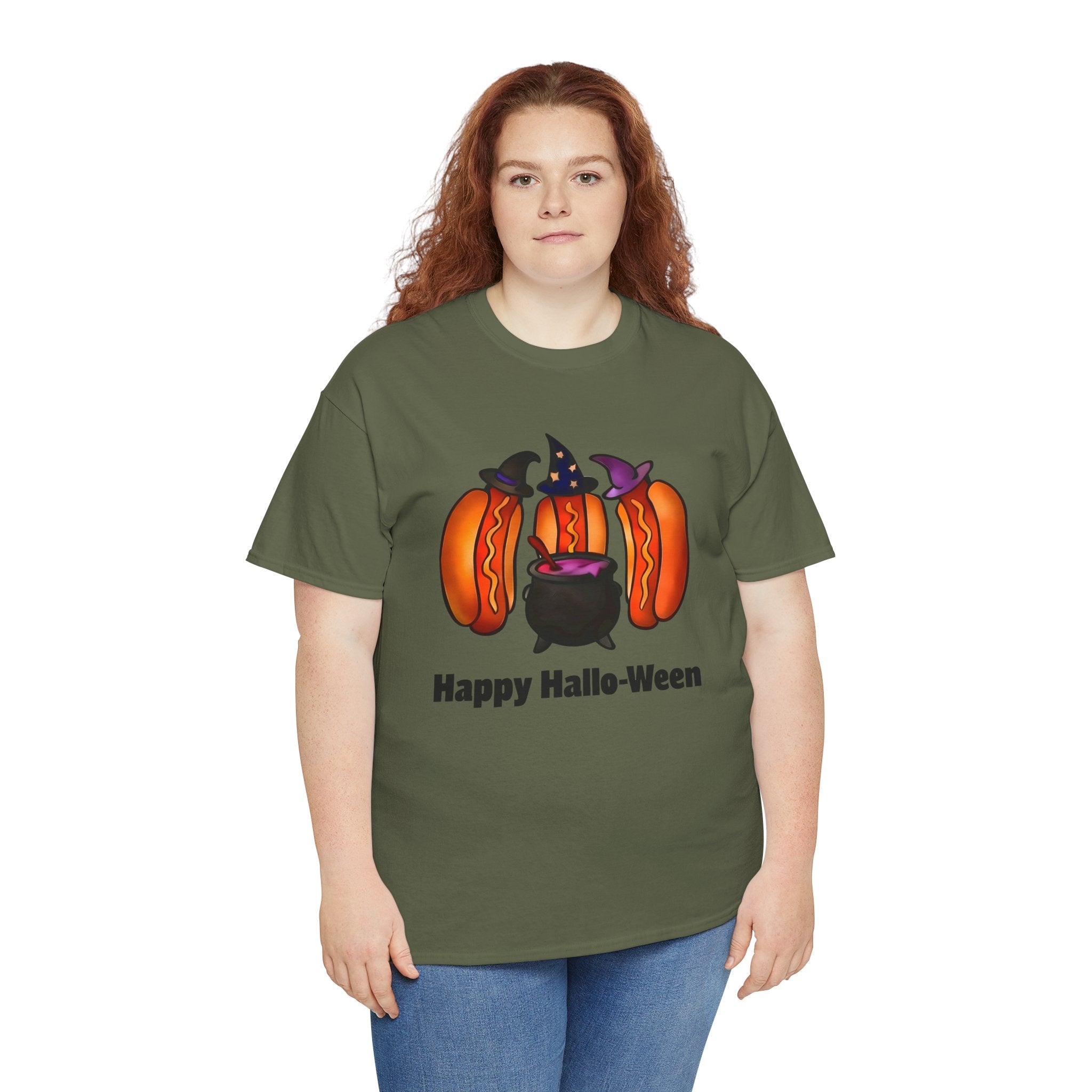 "Happy Hallo-Ween" Hotdog Witches Tee