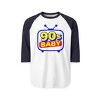 90s Baby Three Quarter Sleeve Raglan T-Shirt