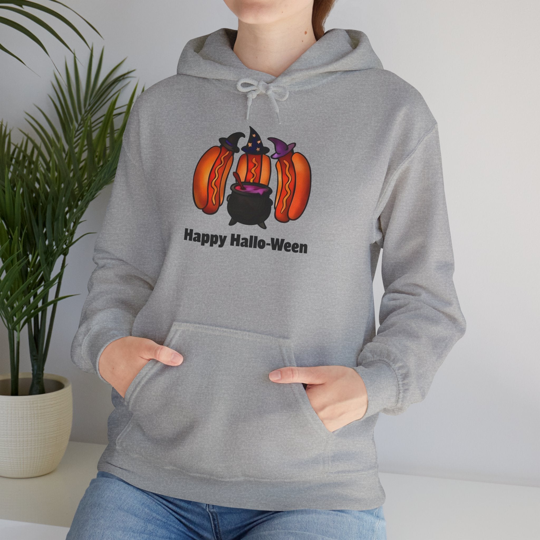 "Happy Hallo-Ween" Hotdog Witches Hoodie