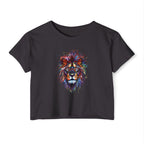 Lion Scribble Cropped Tee