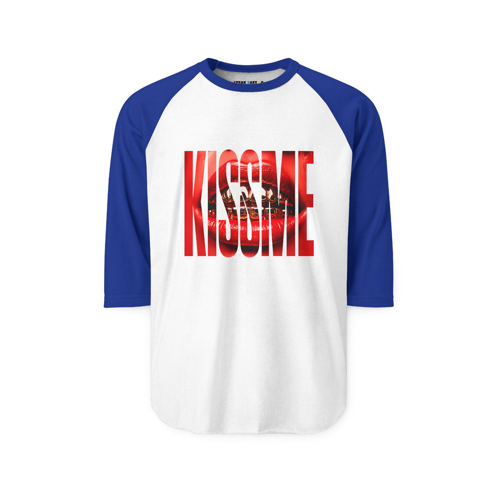 "Kiss Me" 3/4th Sleeve Raglan Shirt