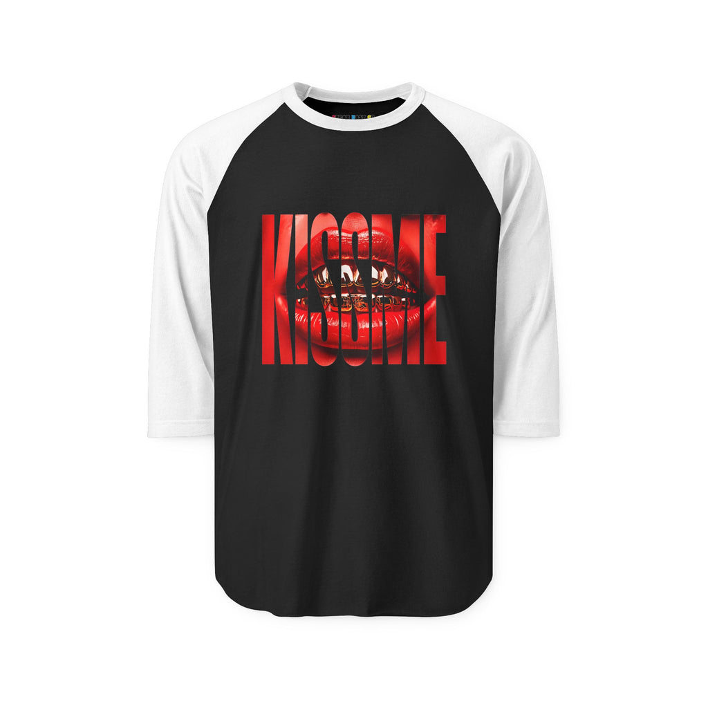 "Kiss Me" 3/4th Sleeve Raglan Shirt