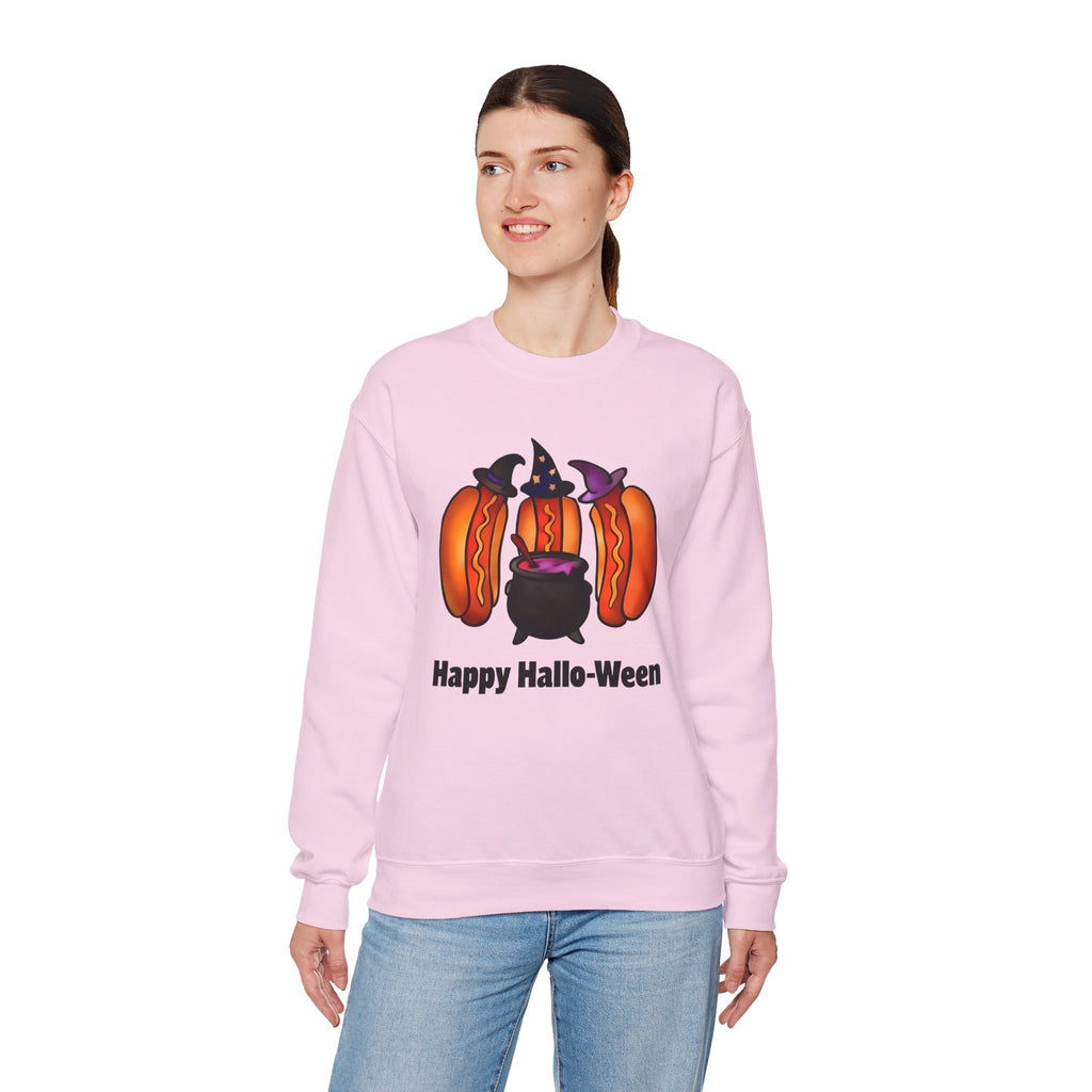 "Happy Hallo-Ween" Hotdog Witches Crewneck Sweatshirt