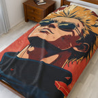 Anime-Inspired Velveteen Plush Blanket