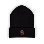 Edgy Bunny Heart Embroidered Beanie