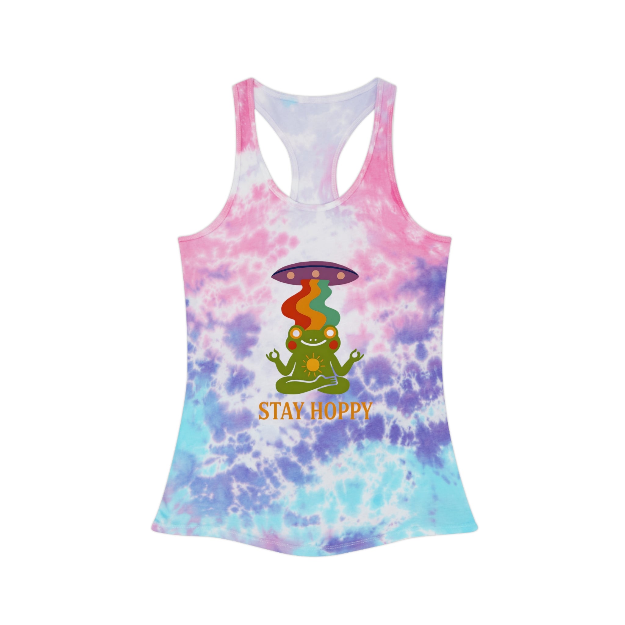 Colorful Tie Dye Racerback Tank Top - Stay Hoppy