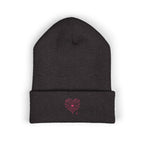 Spiderweb Heart Embroidered Cuffed Beanie