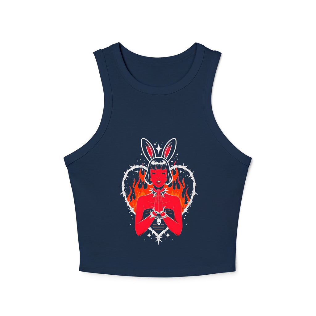 Edgy Bunny Heart Cropped Tank