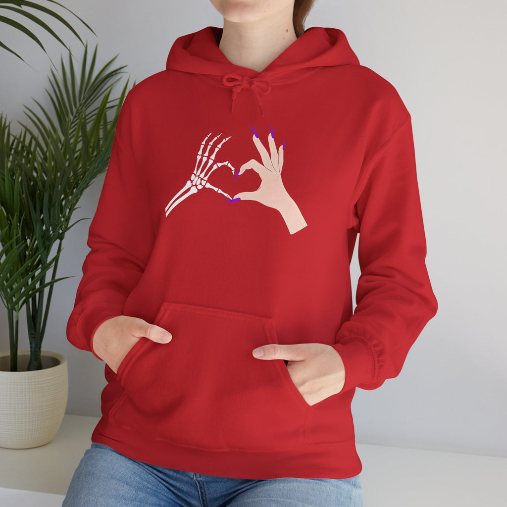 Skeleton Hand Heart Hoodie