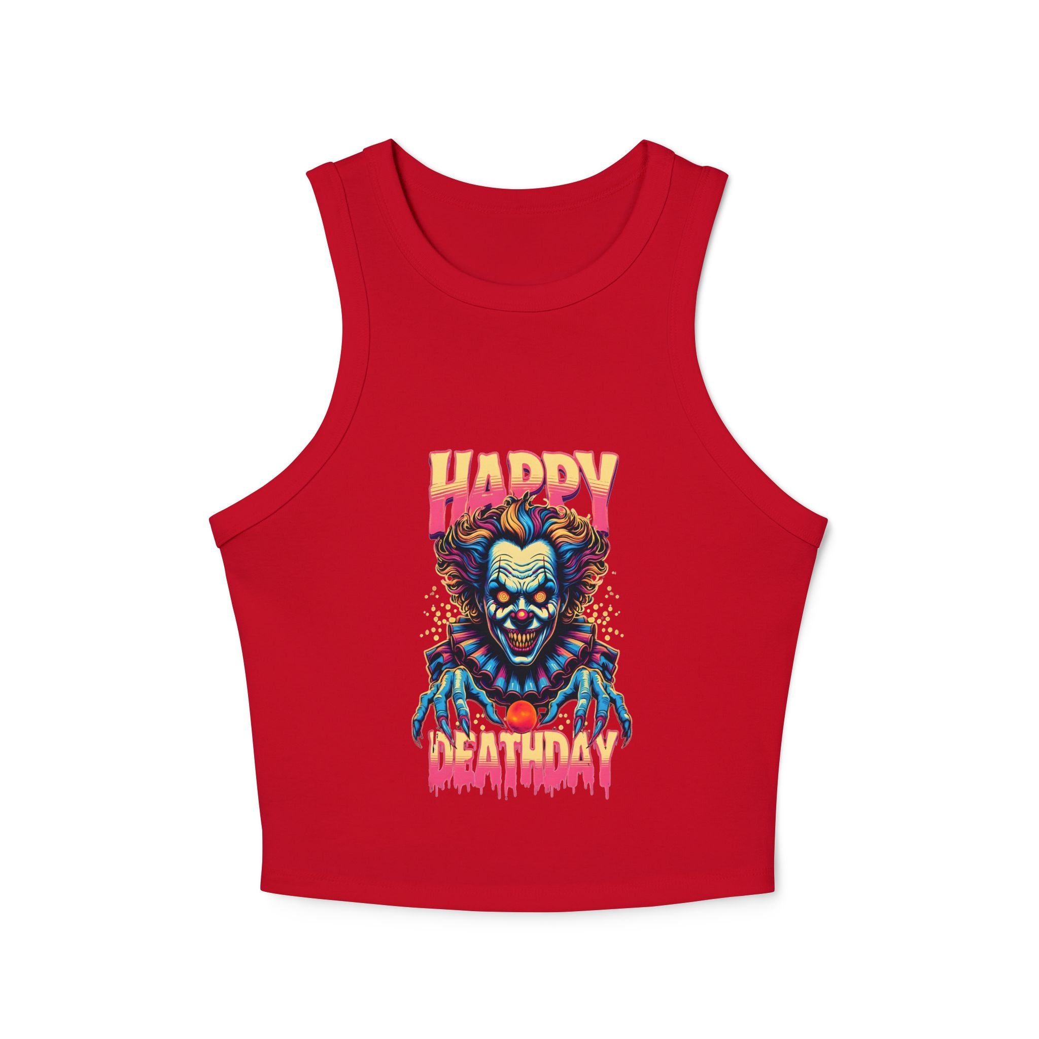 "Happy Deathday" Clown Cropped Tank
