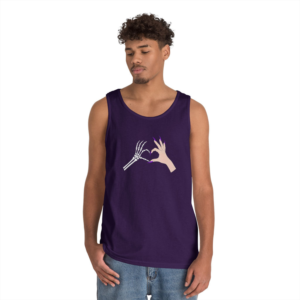Skeleton Hand Heart Tank